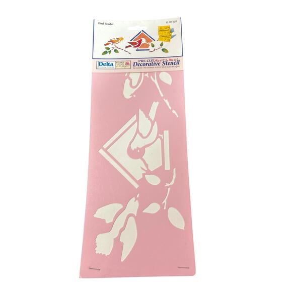 90s Vintage- Stencil Magic by Delta -Bird Border House No. 95 135 0012 NWT - Picture 1 of 5